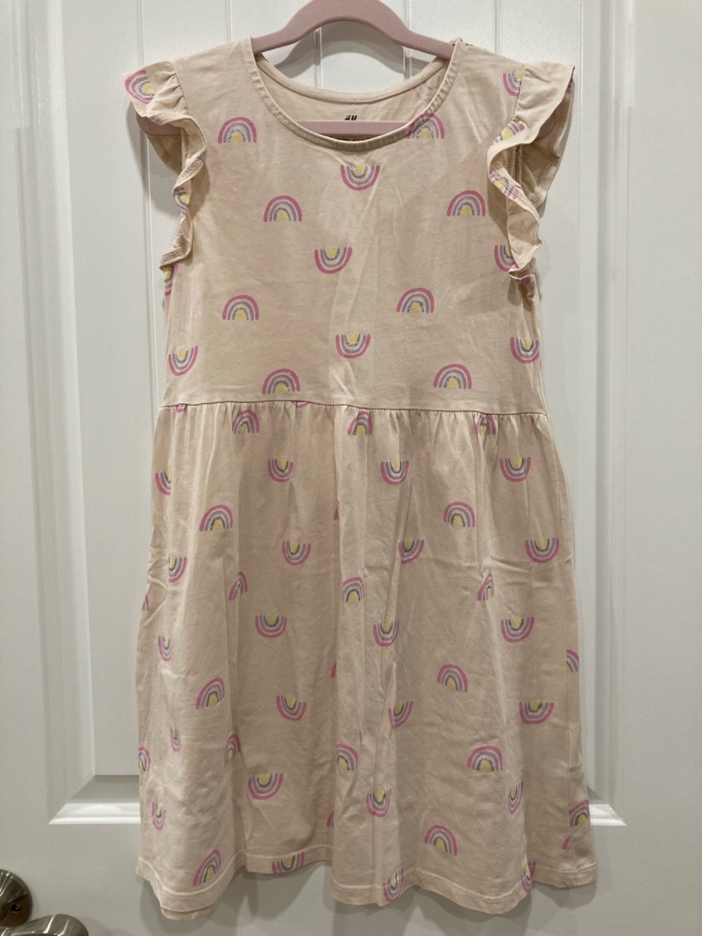 H&M Rainbow Print Cotton Summer Dress | 8-10Y